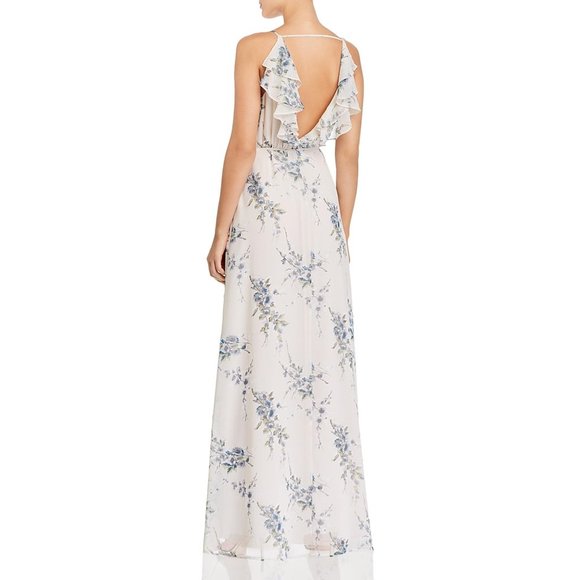 NWT WAYF Emma Ruffled Floral Wrap Dress - Picture 1 of 7